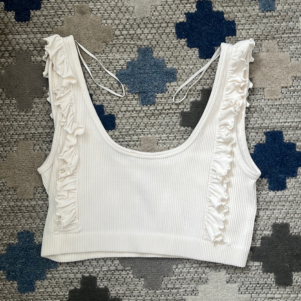 crop top from zara white